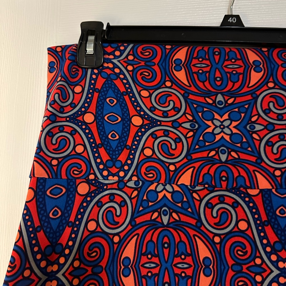 LuLaRoe Red and Blue Paisley Maxi Skirt